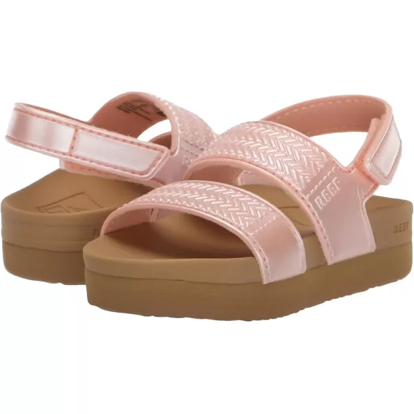 imageREEF ToddlerLittle Kid Water Vista Platform Sandal Water Friendly Adjustable Velcro StrapPeach Parfait