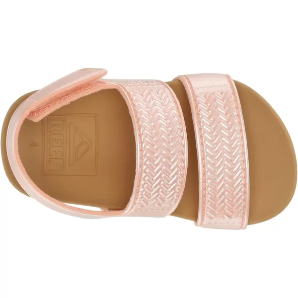 imageREEF ToddlerLittle Kid Water Vista Platform Sandal Water Friendly Adjustable Velcro StrapPeach Parfait