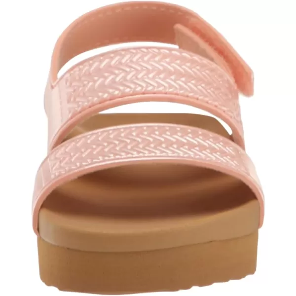 imageREEF ToddlerLittle Kid Water Vista Platform Sandal Water Friendly Adjustable Velcro StrapPeach Parfait