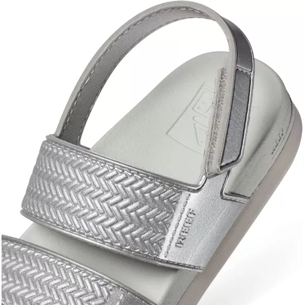 imageREEF ToddlerLittle Kid Water Vista Platform Sandal Water Friendly Adjustable Velcro StrapSilver