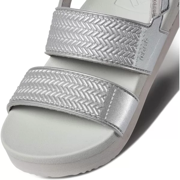 imageREEF ToddlerLittle Kid Water Vista Platform Sandal Water Friendly Adjustable Velcro StrapSilver