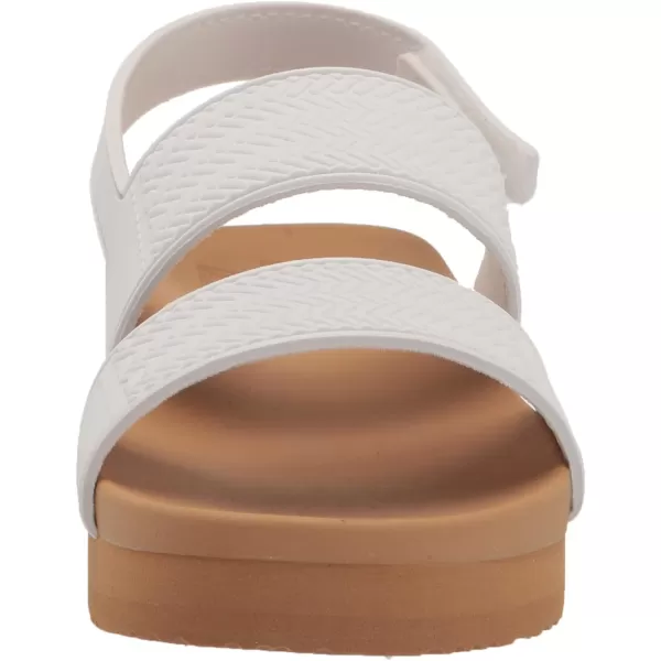 imageREEF ToddlerLittle Kid Water Vista Platform Sandal Water Friendly Adjustable Velcro StrapWhiteTan