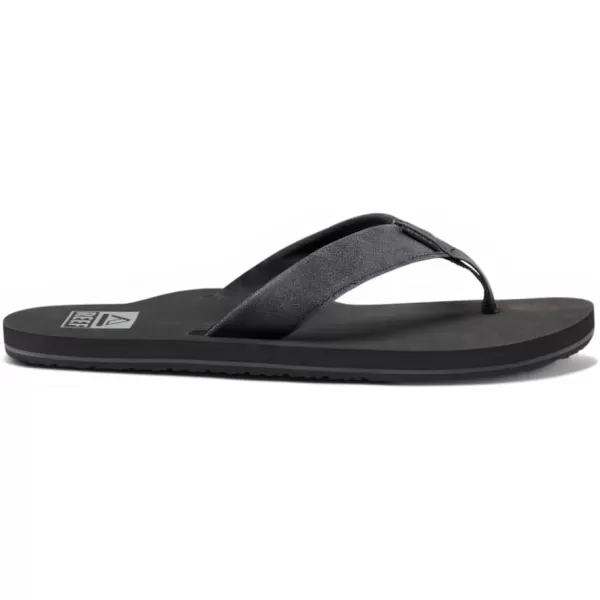 imageREEF Twinpin Mens Beach Flip Flop Soft Cushion Footbed Water FriendlyBlackBlack