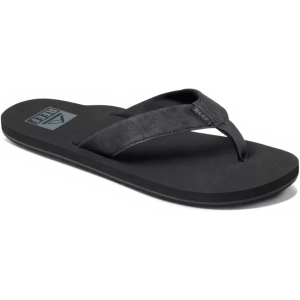 imageREEF Twinpin Mens Beach Flip Flop Soft Cushion Footbed Water FriendlyBlackBlack