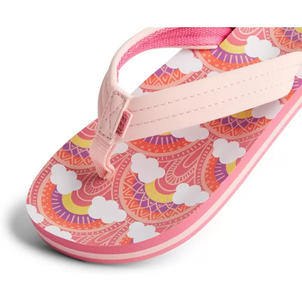 imageREEF UnisexChild Kids Ahi FlipFlopRainbows and Clouds