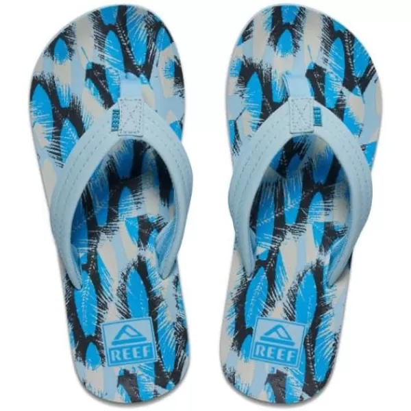 imageREEF UnisexChild Kids Ahi FlipFlopSurf Palms