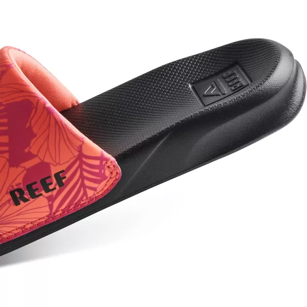 imageREEF UnisexChild Kids One Slide SandalPink Peacock Hibiscus