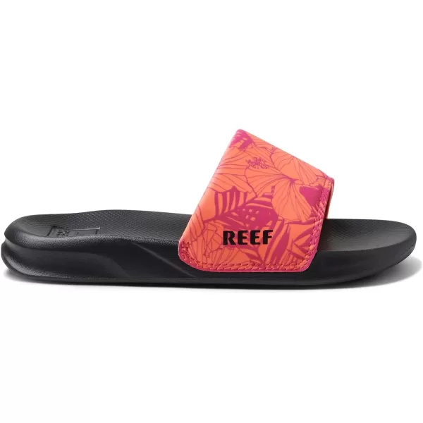 imageREEF UnisexChild Kids One Slide SandalPink Peacock Hibiscus