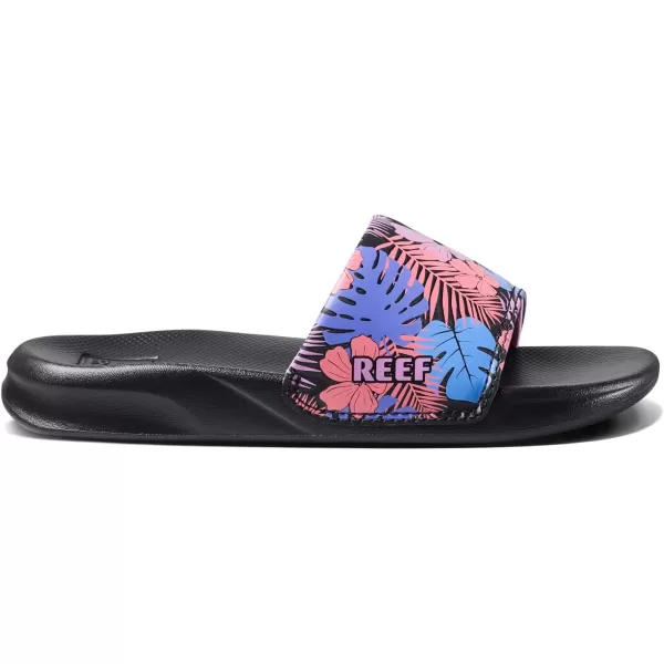 imageREEF UnisexChild Kids One Slide SandalPurple Fronds
