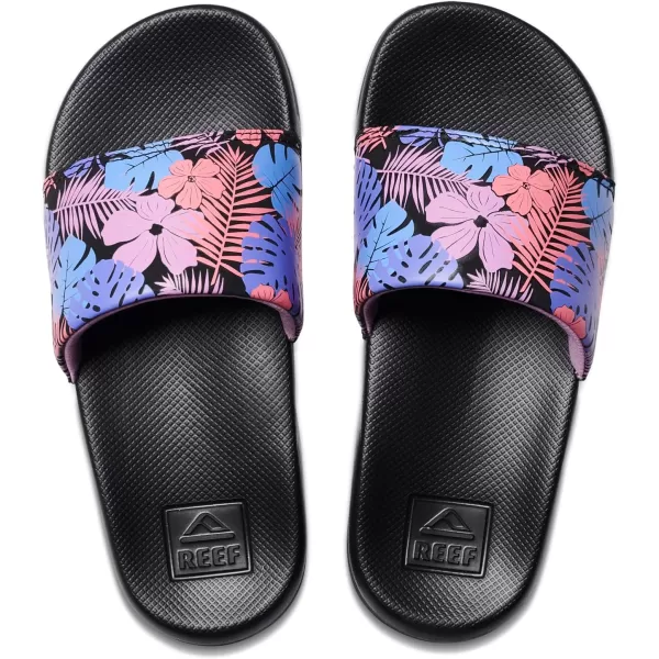 imageREEF UnisexChild Kids One Slide SandalPurple Fronds