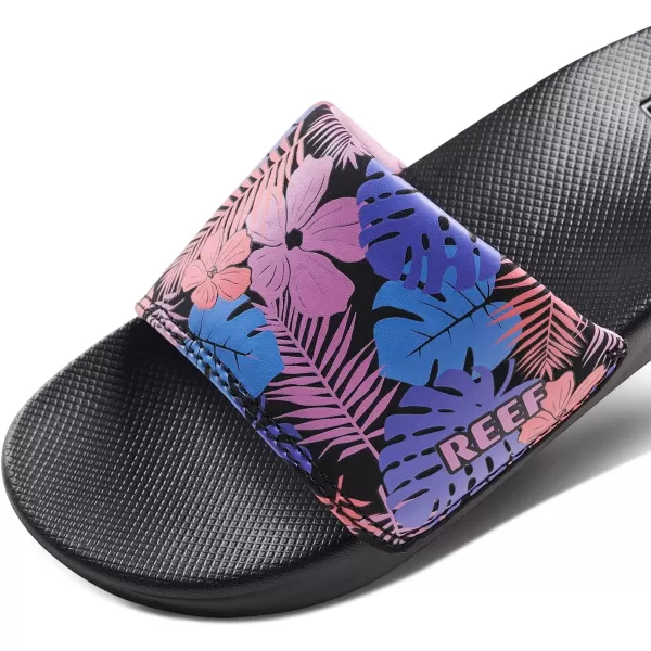 imageREEF UnisexChild Kids One Slide SandalPurple Fronds