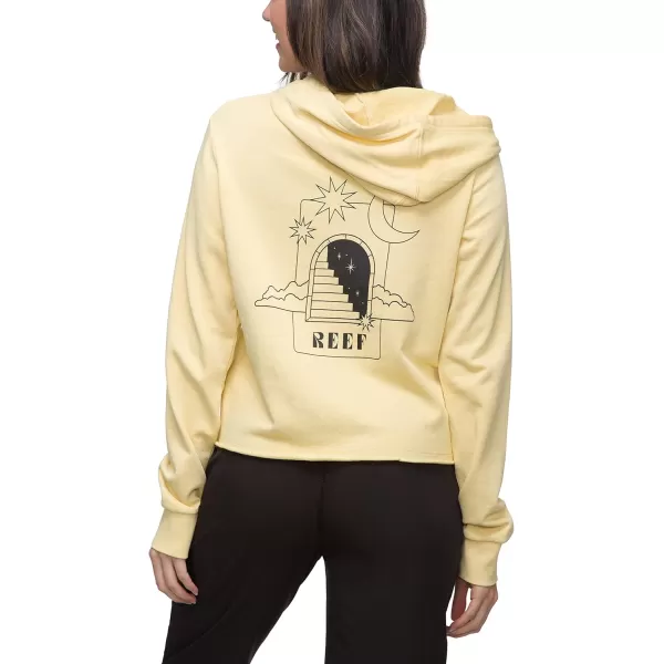 imageREEF Womens French Terry HoodiesCustard Stairway Raw Edge