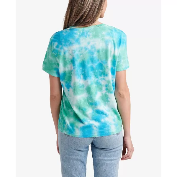 imageREEF Womens Relaxed Fit TeesPower CloudTie Dye Blue
