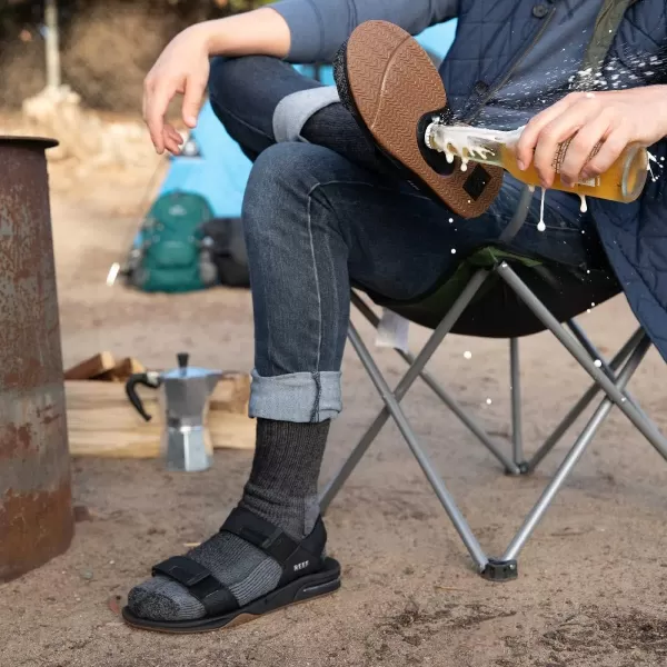 imageReef Mens Fanning Baja Bottle Opener SandalBlackTanReflect