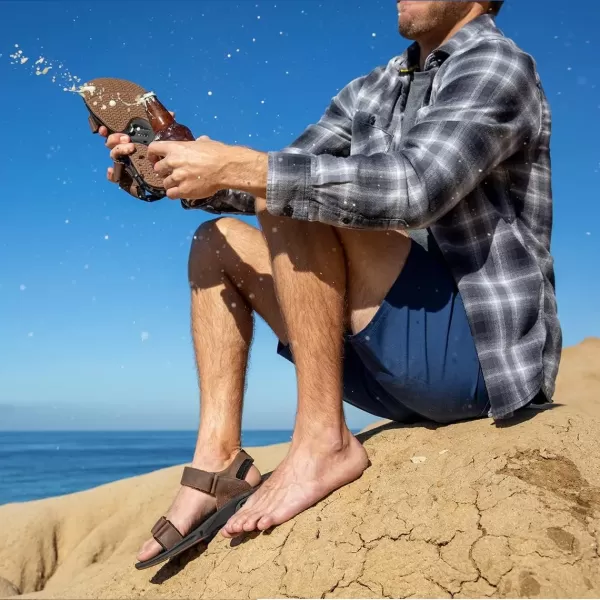 imageReef Mens Fanning Baja Bottle Opener SandalBrownGum
