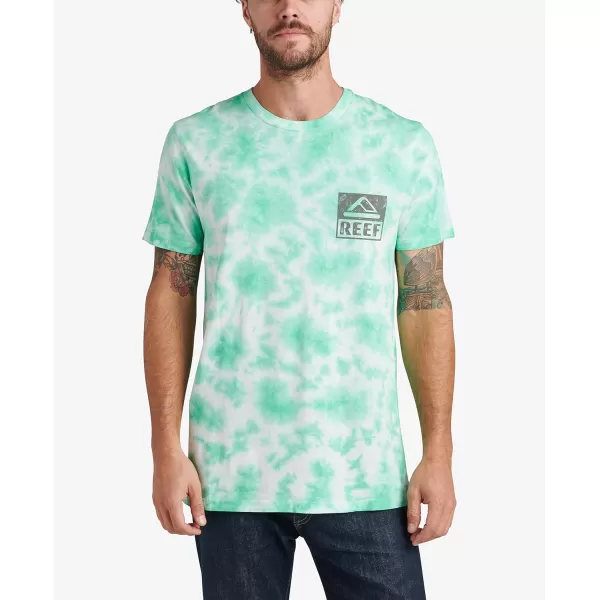 imageReef Mens Tie Dye Graphic Short Sleeve TeeWellieElectric Green Tie Dye