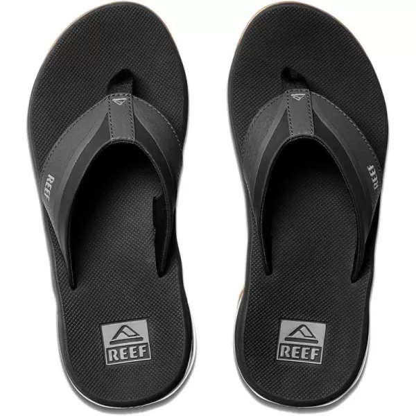 imageREEF Anchor Mens Beach Flip Flop Water Friendly Cushioning Heel AirbagBlackSilver