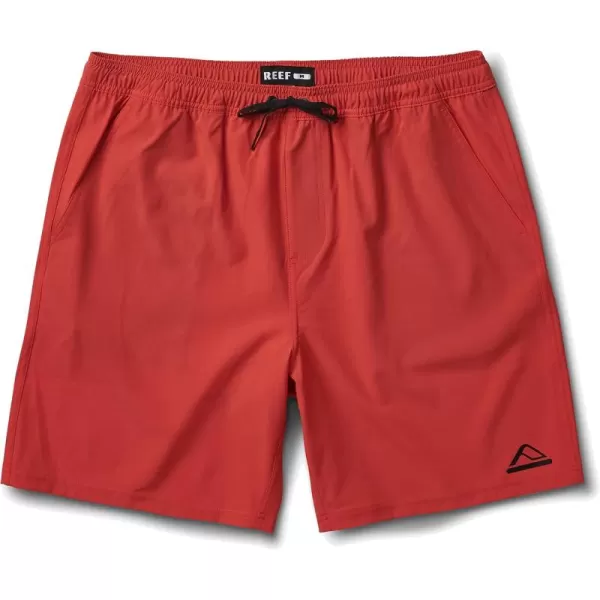 imageREEF Mens 17quot Elastic Waist ShortJacksonHibiscus