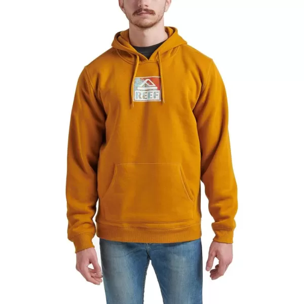 imageREEF Mens Fleece HoodieLegacy PulloverBuckthorn Brown