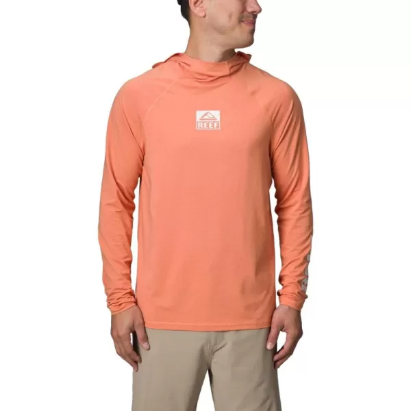 imageREEF Mens Hooded Rashguard Surf ShirtDusty Orange Wellietoo Scuba