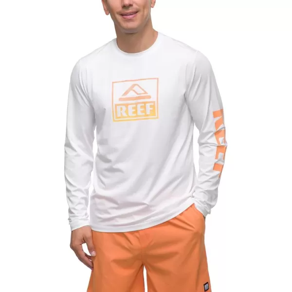 imageREEF Mens Long Sleeve RashguardBright White Nineteen99