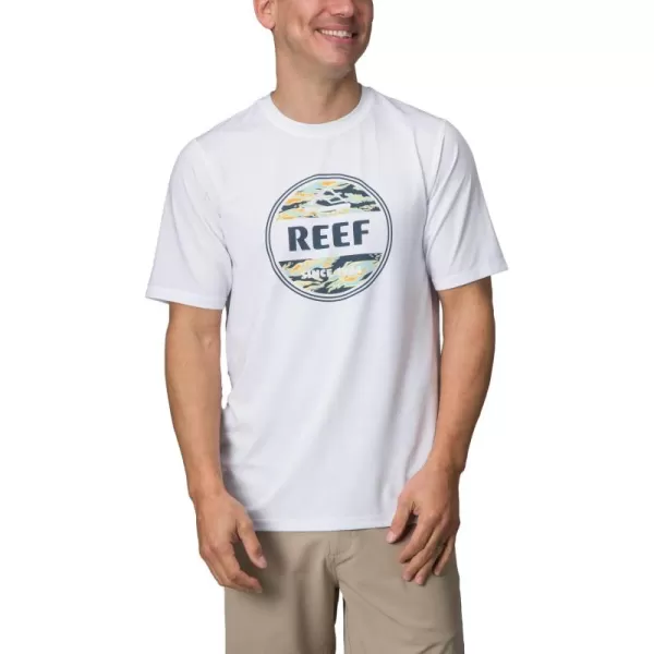 imageREEF Mens Short Sleeve RashguardBright White Sargent