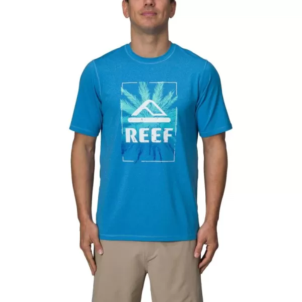 imageREEF Mens Short Sleeve RashguardMethyl Blue Palmpunk