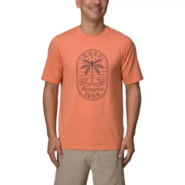 imageREEF Mens Short Sleeve RashguardTangerine Paradise