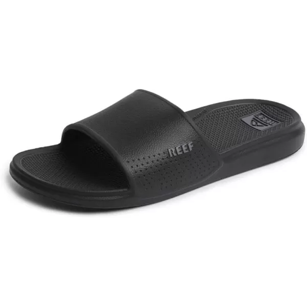 imageREEF Oasis Slide Waterproof Sandal Lightweight and Flexible Beach Slide SandalBlack