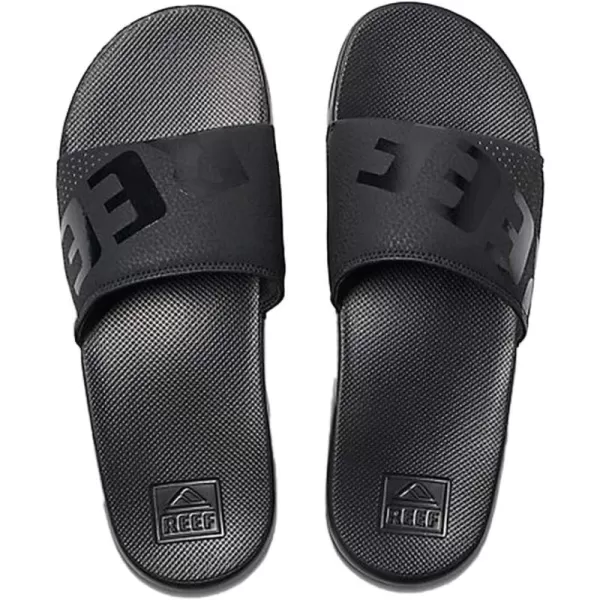 imageREEF One Slide Mens Sandal Lightweight ampamp Water FriendlyBlack All Black Alb