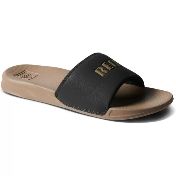 imageREEF One Slide Mens Sandal Lightweight ampamp Water FriendlyBlackFossil