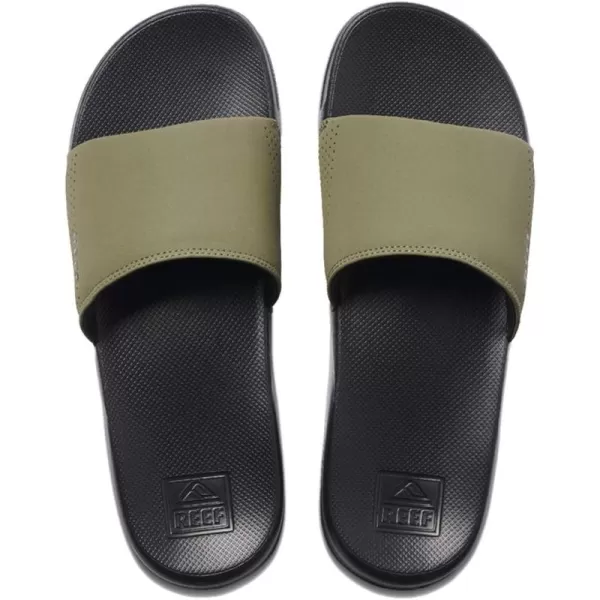 imageREEF One Slide Mens Sandal Lightweight ampamp Water FriendlyBlackOlive