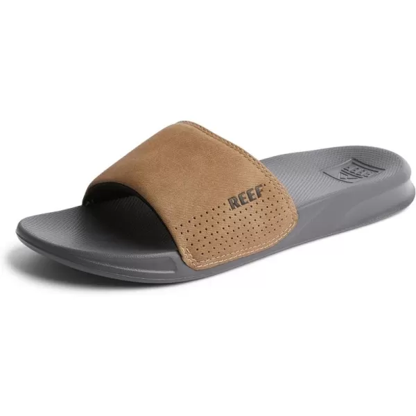 imageREEF One Slide Mens Sandal Lightweight ampamp Water FriendlyGreyTan