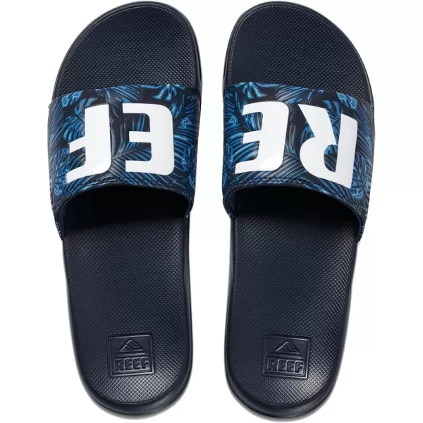 imageREEF One Slide Mens Sandal Lightweight ampamp Water FriendlyNavy Palm