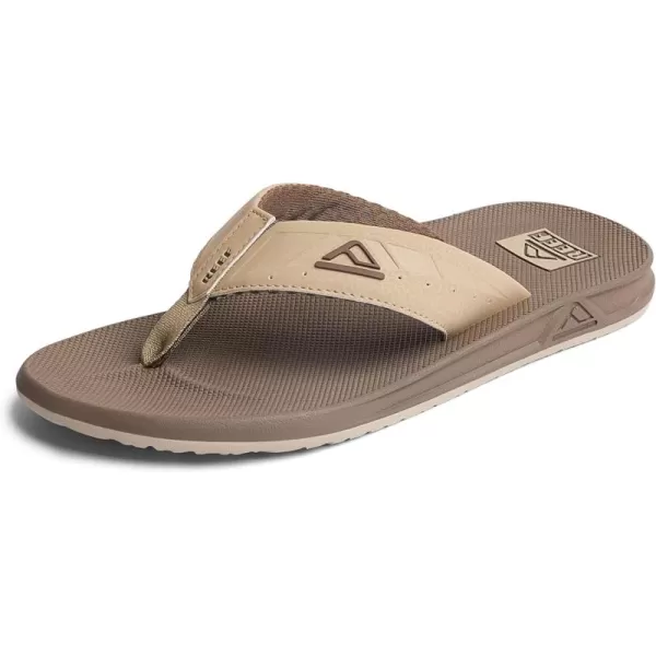 imageREEF Phantoms Mens Beach Flip Flop Water Friendly Soft and Supportive Molded FootbedTanTan