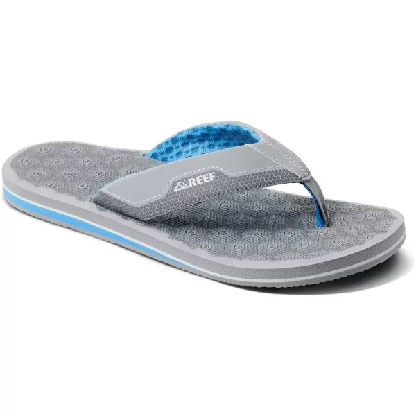 imageREEF Ripper Mens Beach Flip Flop Soft Cushion Footbed Water Friendly Quick DryLight GreyLight Blue