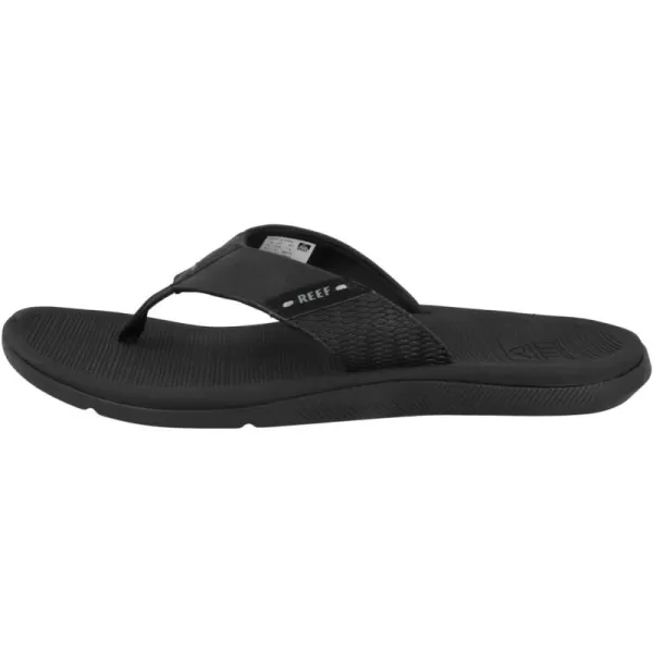 imageREEF Santa Ana Mens Flip Flop Arch Support Water Friendly Non Marking OutsoleAll Black