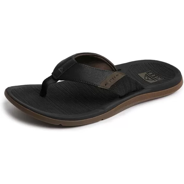 imageREEF Santa Ana Mens Flip Flop Arch Support Water Friendly Non Marking OutsoleBlack