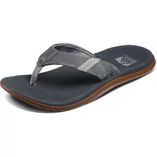 imageREEF Santa Ana Mens Flip Flop Arch Support Water Friendly Non Marking OutsoleGrey