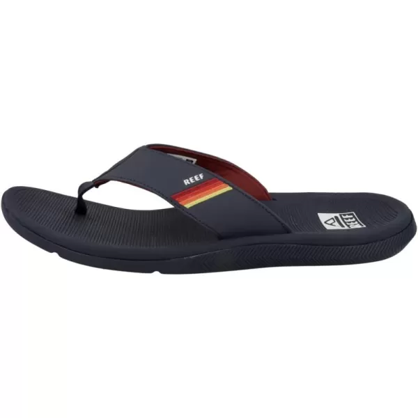 imageREEF Santa Ana Mens Flip Flop Arch Support Water Friendly Non Marking OutsoleGrey Ocean Sunset