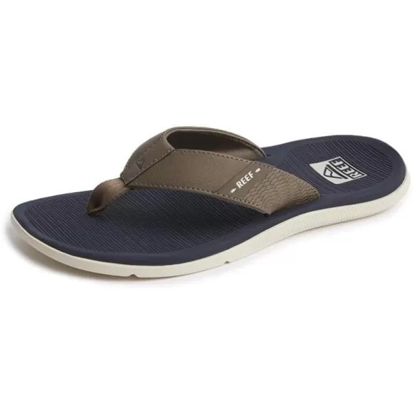 imageREEF Santa Ana Mens Flip Flop Arch Support Water Friendly Non Marking OutsoleNavyKhaki