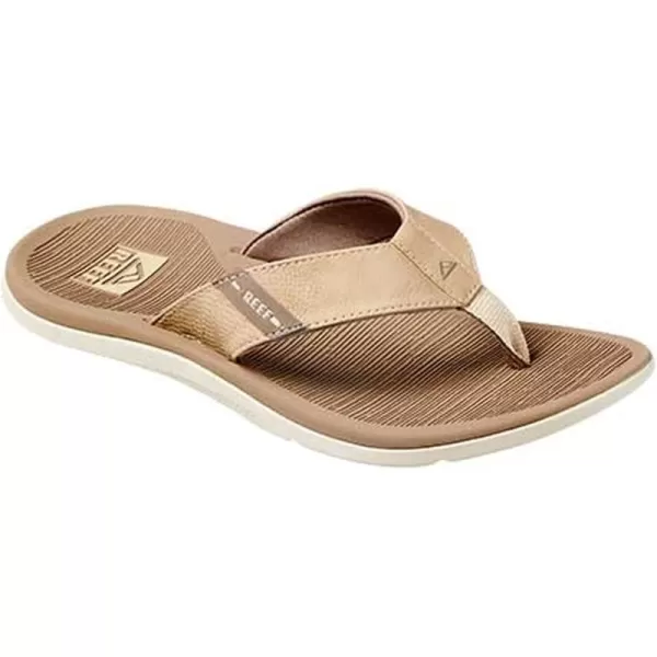 imageREEF Santa Ana Mens Flip Flop Arch Support Water Friendly Non Marking OutsoleTan