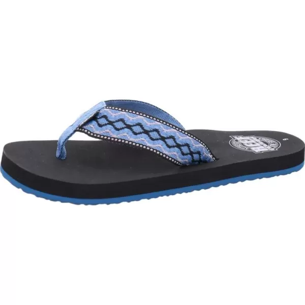 imageREEF Smoothy Mens Beach Flip Flop Soft Woven Strap Made From 100 Recycled PETVintage Blue