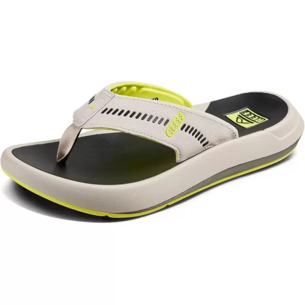 imageREEF Swellsole Cruiser Mens Recovery Flip Flop Enhanced Arch Support Water FriendlyGreyLime