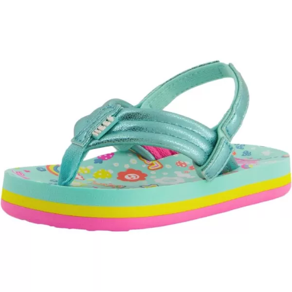 imageREEF ToddlerLittle Kid Ahi Beach Flip Flop Soft Cushion Footbed Water Friendly BackstrapLove Rainbow