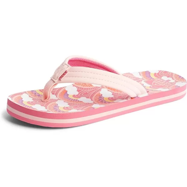 imageREEF UnisexChild Kids Ahi FlipFlopRainbows and Clouds