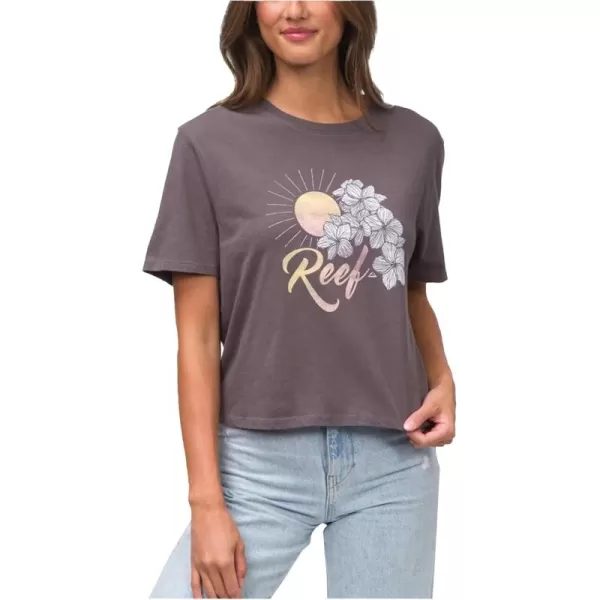 imageREEF Womens Cropped Fit TeesGrey 1 Plumerian