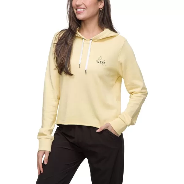 imageREEF Womens French Terry HoodiesCustard Stairway Raw Edge