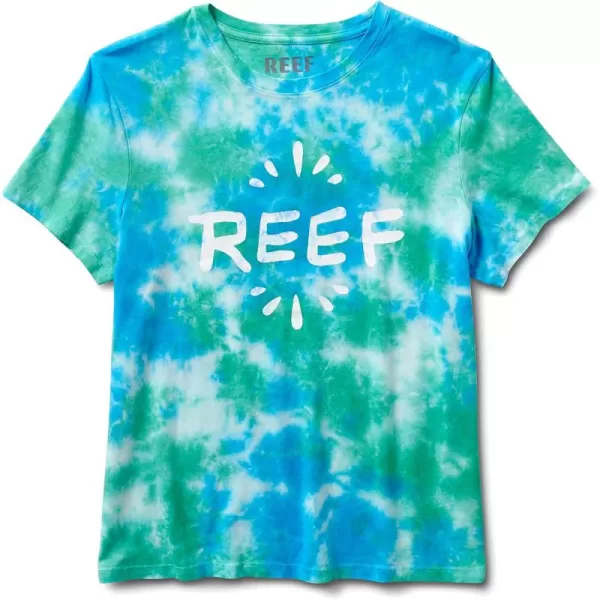 imageREEF Womens Relaxed Fit TeesPower CloudTie Dye Blue