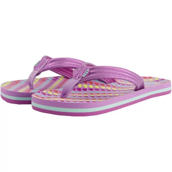 imageREEF UnisexChild Kids Ahi FlipFlopLavender Hearts